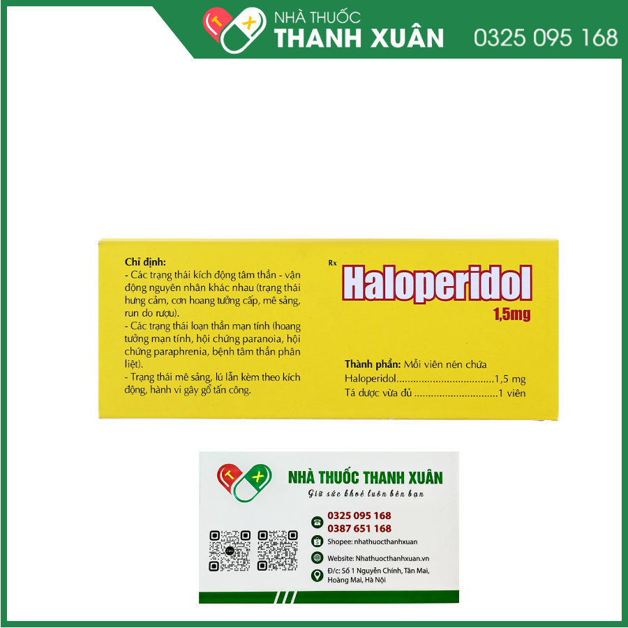 Haloperidol 1.5mg trị tâm thần phân liệt
